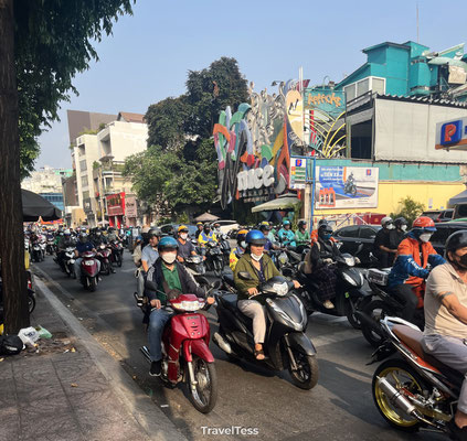 Scooterverkeer in Ho Chi Minh-stad