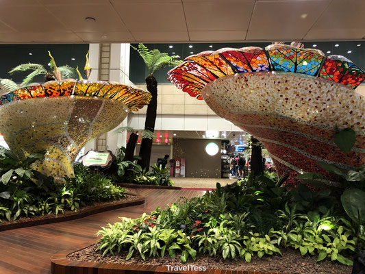 Decoratie vliegveld Singapore