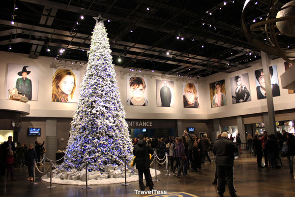 Harry Potter filmstudio in kerstsfeer