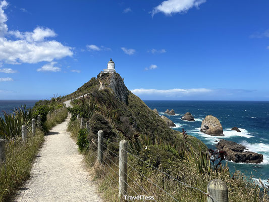 Wandelpad naar Nugget Point