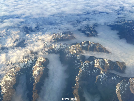 Vlucht boven Zuidelijke Alpen in Nieuw-Zeeland
