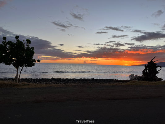 Zonsondergang strand Maui