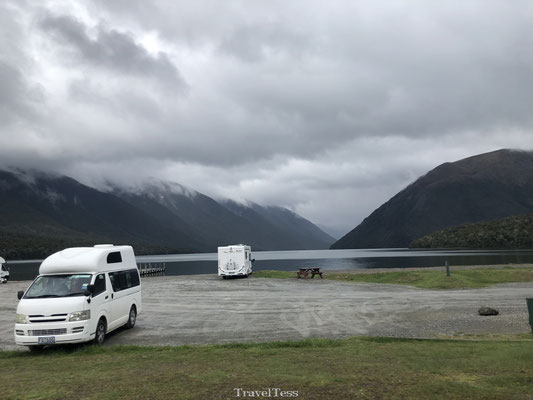 Parkeerplaats Nelson Lakes