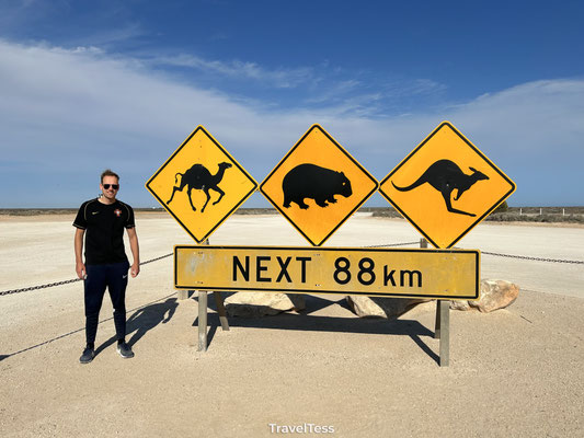 Verkeersborden Nullarbor