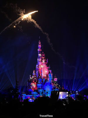 Eindshow bij het Disney kasteel