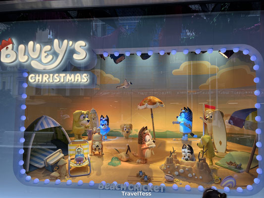 Bluey's Christmas etalage
