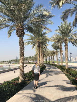 Wandelen door bloedheet Qatar