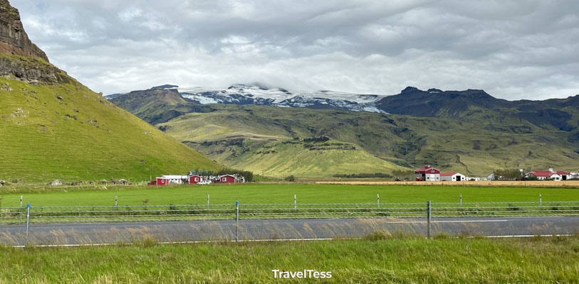 Uitzicht op de Eyjafjallajökull gletsjer