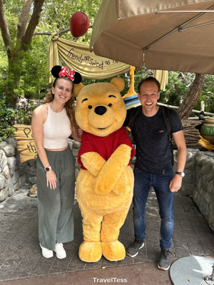 Op de foto met Winnie the Pooh