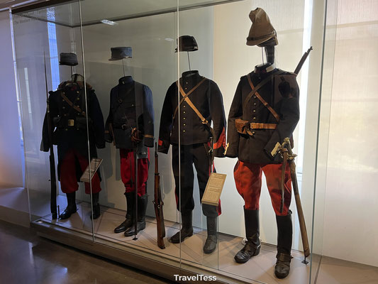 Oude uniformen Franse leger