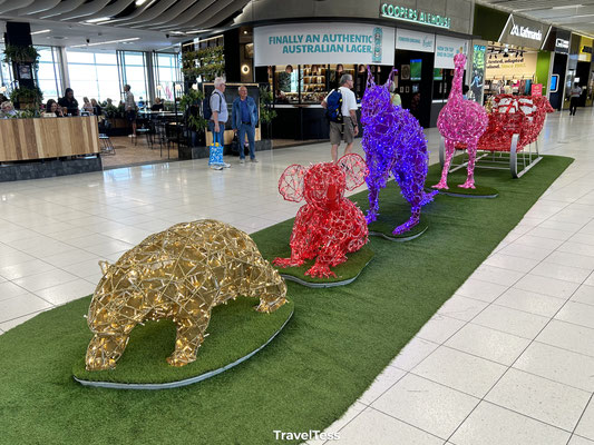 Hobart vliegveld in kerstsfeer