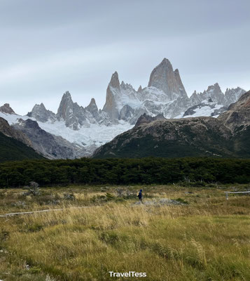Uitzicht op bergpieken Fitz Roy