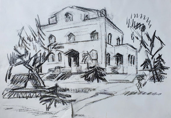 Skizze "Künstlerhaus" von Fritz Steisslinger 