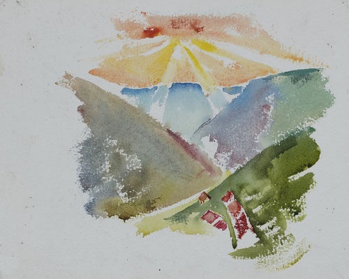 Alblandschaft mit Sonne (1920)