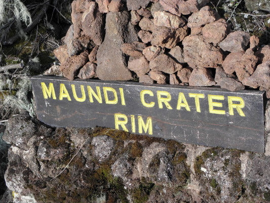 kleiner Ausflug von der Mandarahütte aus in den Maundikrater