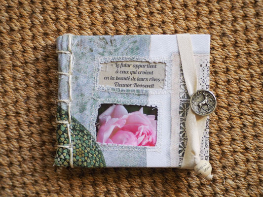 carnet avec rose