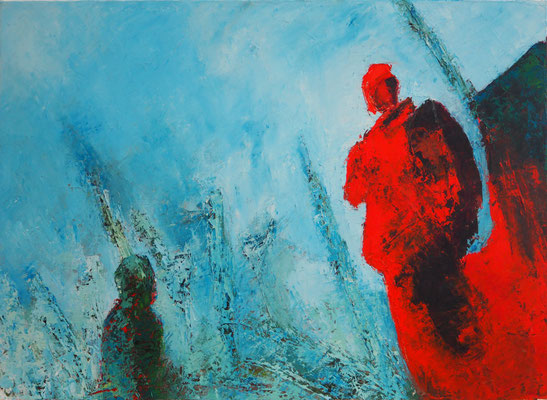 point de vue des enfants, 50x70 cm, huile