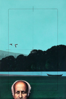 IL RENAIOLO olio su tela cm 80 x 60