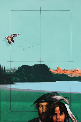 (E)MIGRAZIONE (omaggio ad Amerigo Vespucci) olio su tela cm 80 x 60