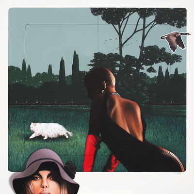 L'EDEN DI ALICE olio su tela cm 70 x 70