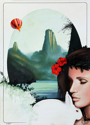 ALICE olio su cartone cm 70 x 50