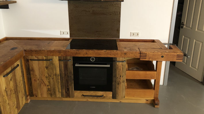 Küche Kochinsel aus Hobelbank - S.L. Loftart