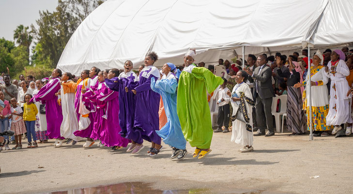 Overjoyed singing and dancing 
