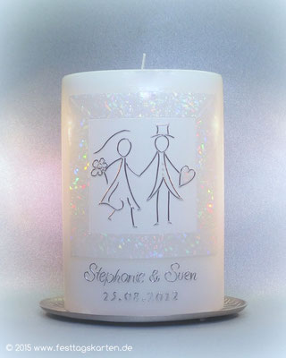 Hochzeitskerze Schwane Modelliert Vintage Style