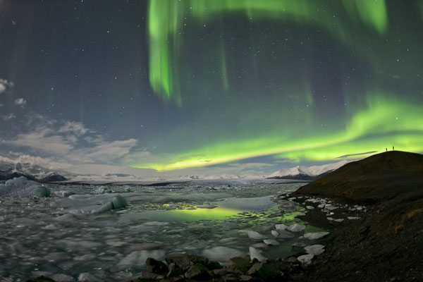 30 Northern Light watchers Leinwand 160x90cm