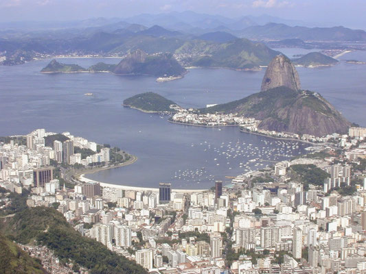 Vista do Pão de Açucar do Corcovado, RJ.