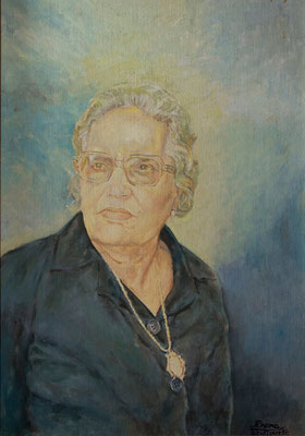 Carmen González García. Stuttgart, 1980. Óleo sobre lienzo, 50 x 72,5 cm. Col. Carmen Peraza González