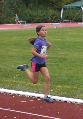 Cäcilia beim 800-m-Lauf 