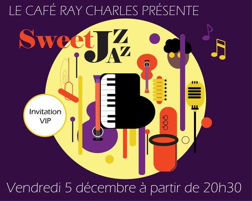 Création d'un carton d'invitation pour une soirée Jazz - Graphiste Sarthe