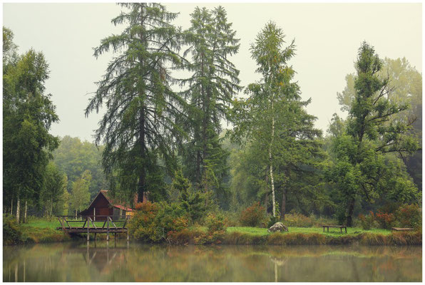 Uferlandschaft mit Jagdhütte 7074