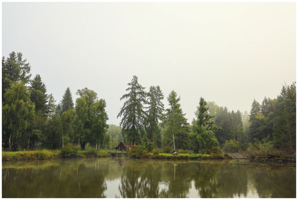 Uferlandschaft mit Jagdhütte 7069