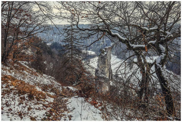 Die Felsnadelburg Gebrochen Gutenstein und Donau 0461