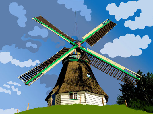 Hoper Mühle I digitale Grafik I 2017