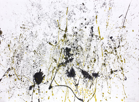 WINDBILDER / Tusche auf Baumwolle / 59 x 84 cm / 2013