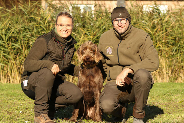 Melissa Bach mit Ehemann Michael und Wörnitzstädter Baghira