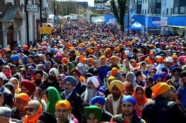 The celebration of Vaisakhi fills the streets of Southall, London with thousands of Sikhs. A special time for prayers, good food and lots of fun.