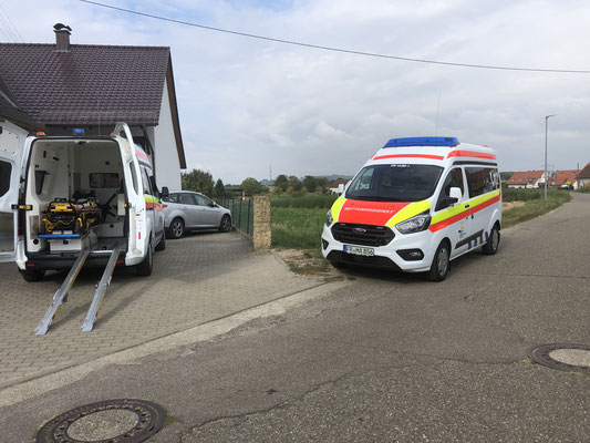 Mit 2 KTW am Einsatzort
