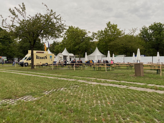 Biergarten anstatt Festzelt auf dem Caravan Salon 2020