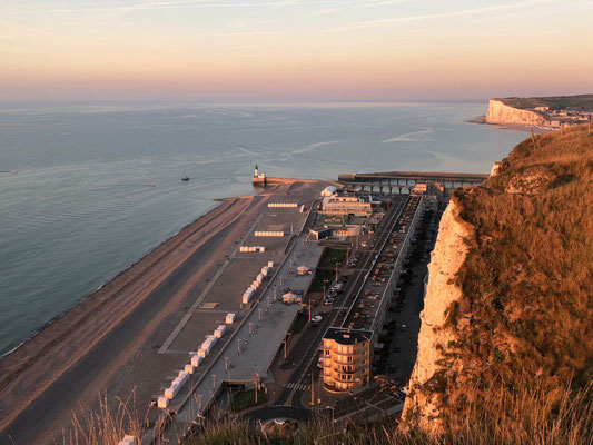 Blick nach unten auf Le Tréport