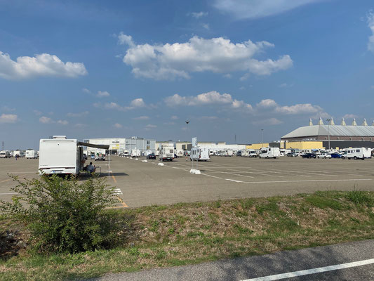 Parkplatz vom Salone del Camper in Parma