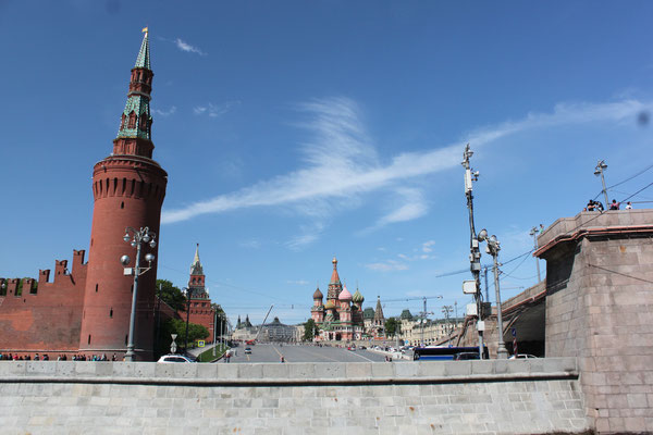 Bahn fahren in Moskau - toller Ausblick