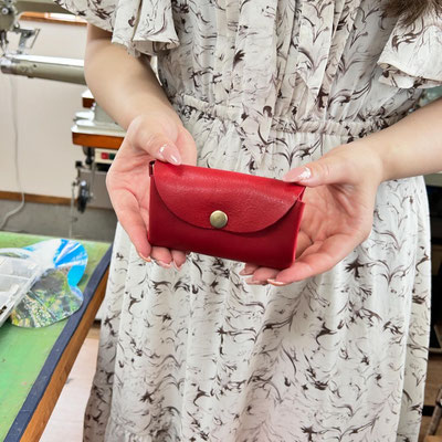 カシメで作るぷっくりポーチ