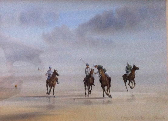 Aquarelle joueurs de polo