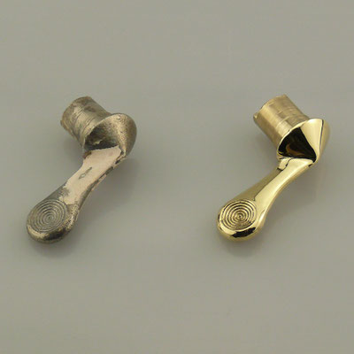 Nachguss von Schalterhebel aus massivem Messing für Donnet aus dem Jahr 1927 - nachguss.de