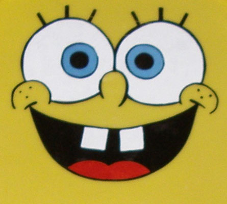 Nahaufnahme vom Spongebob-Gesicht