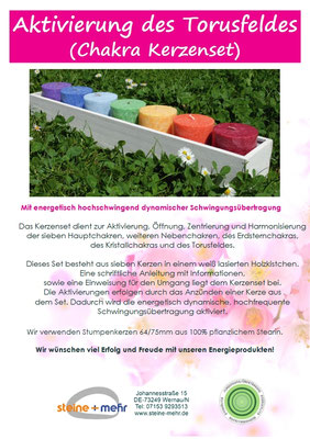 Torusfeld - Chakra Energiekerzen Set